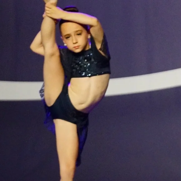Custom Lyrical or Contemporary Solo Costume Size 6/7 Navy Blue - Picture 8 of 12